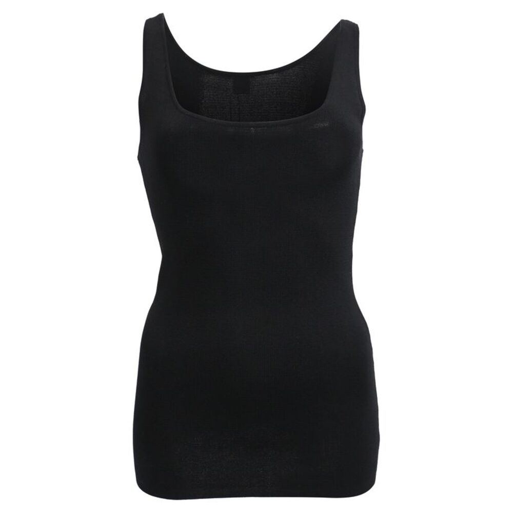 Totême Knitted Tank Top in Black Viscose